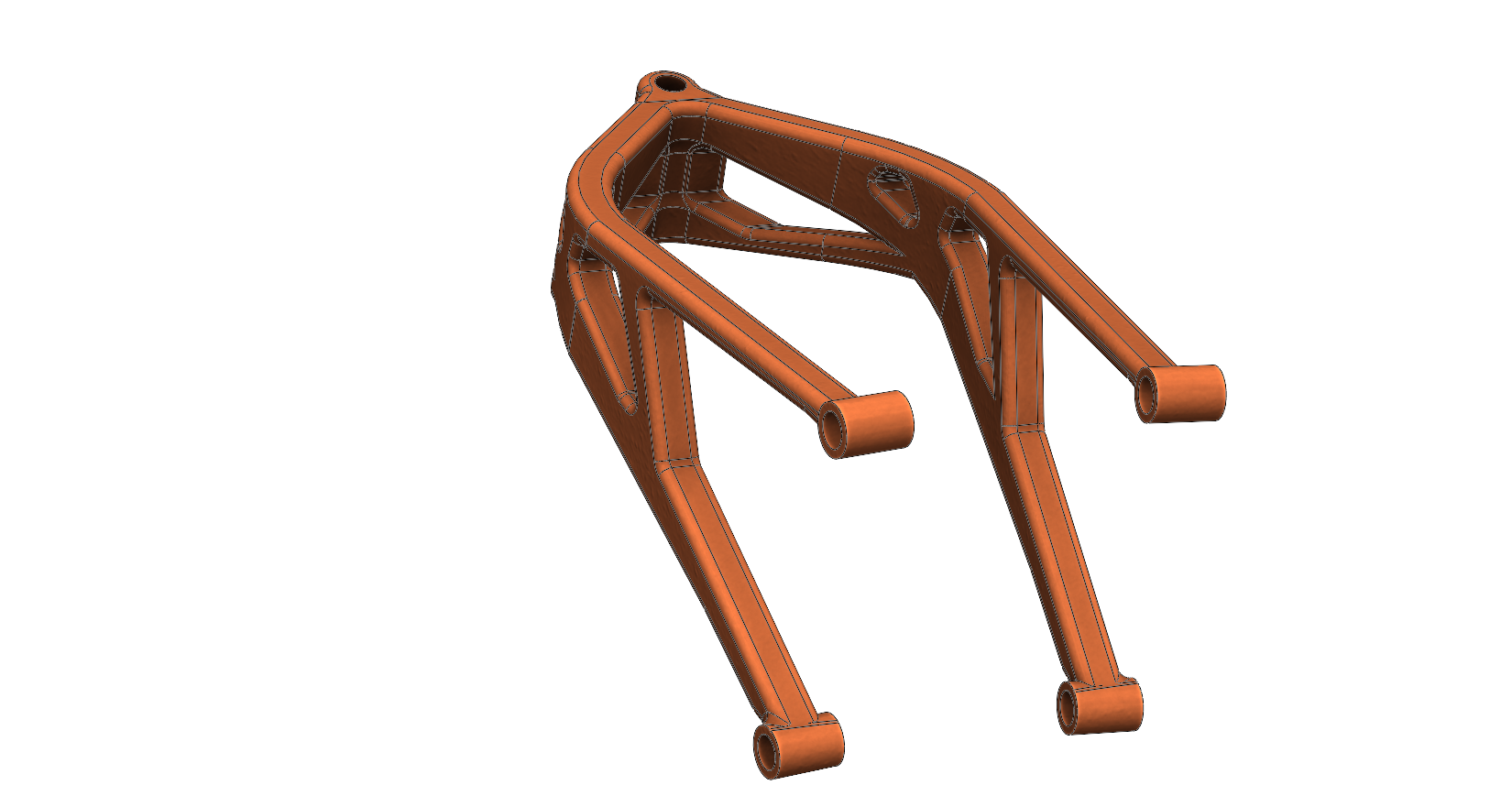 使用拓扑优化流程进行摩托车底盘设计